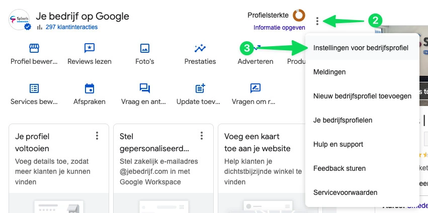 Toegang geven tot Google Bedrijfsprofiel 1