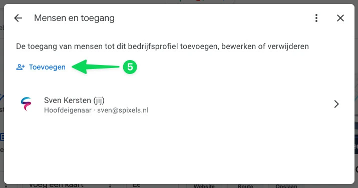 Toegang geven tot Google Bedrijfsprofiel 3